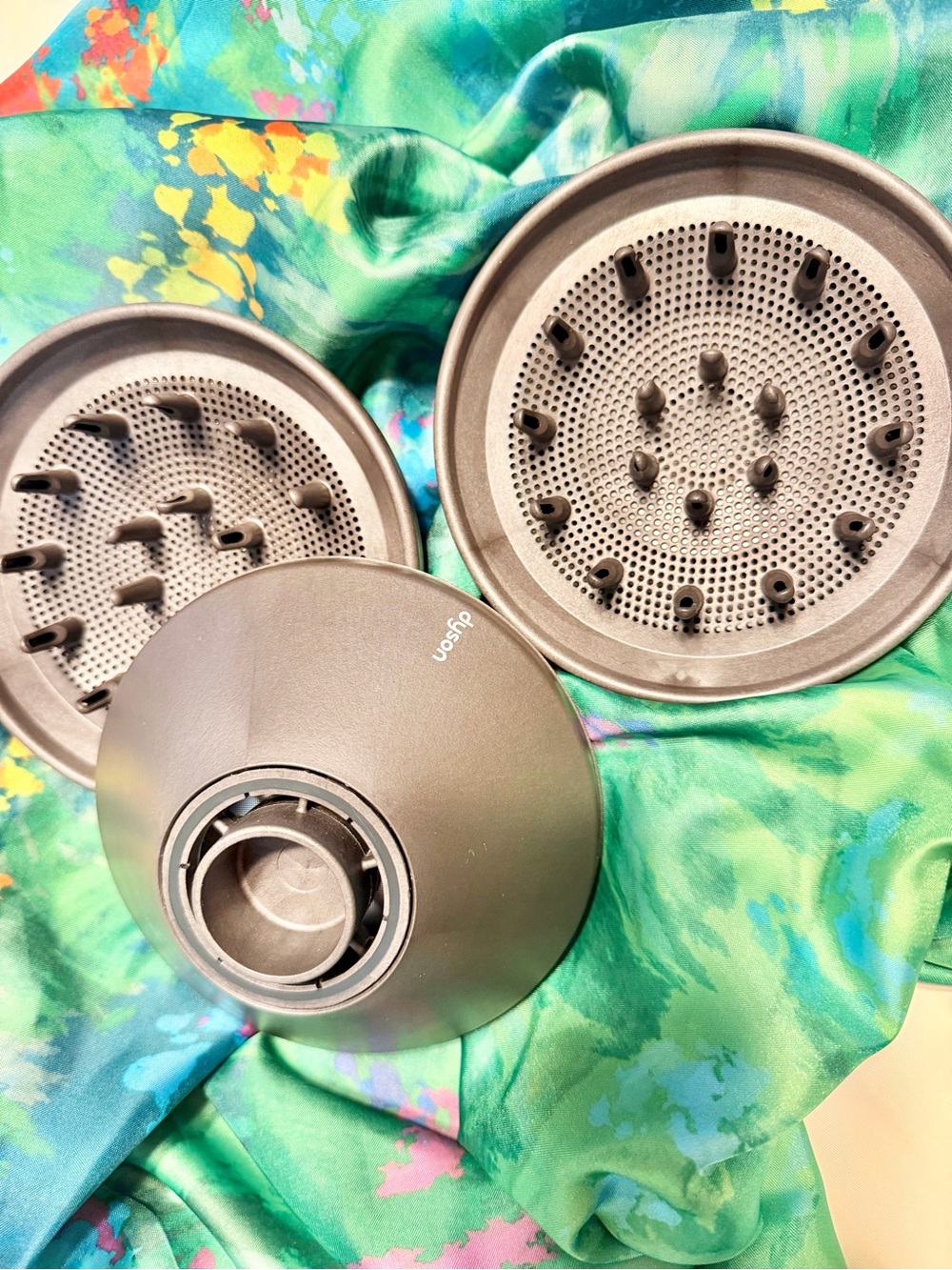Dyson Metallic Gray Hair Dryer Diffuser Set (3) older models